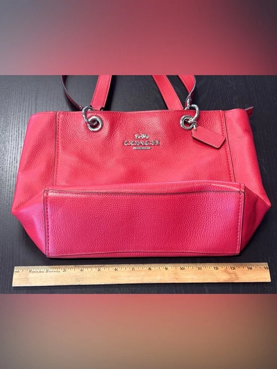 NWOT Coach Jes Leather Tote Bright Cardinal Red 76701 - Picture 12 of 12